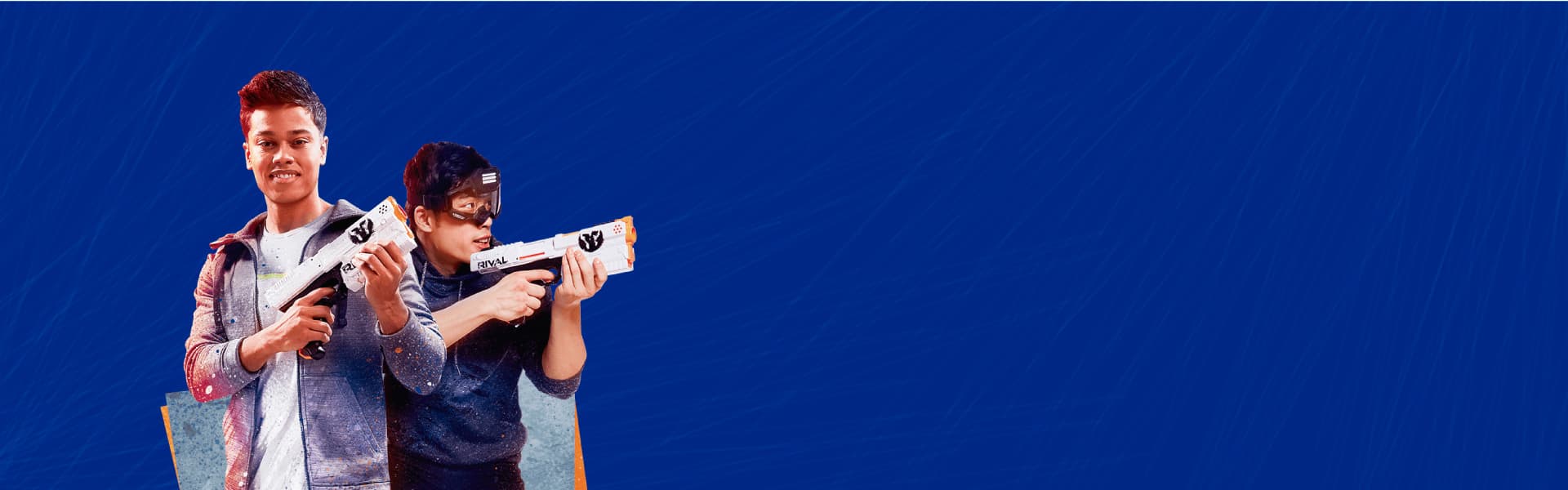 Nerf warriors aiming and ready